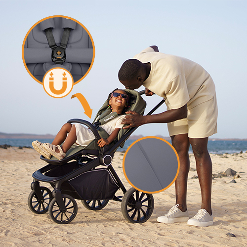 Lionelo Mika Plus Grey Stone — Buggy